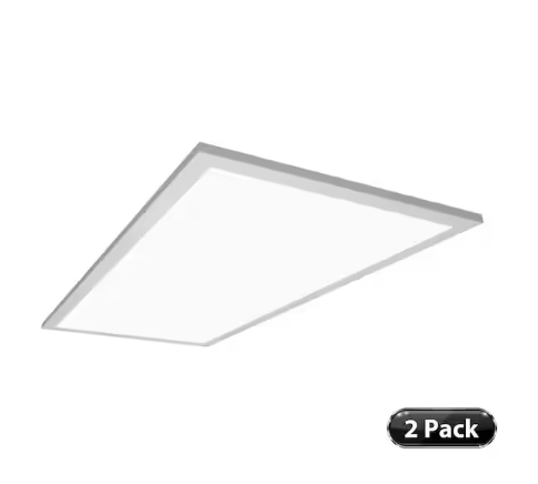 TGL1 2 ft. x 4 ft. 300-Watt Equivalent Integrated LED White Troffer, 3500K, 2-Pack - 91009888588