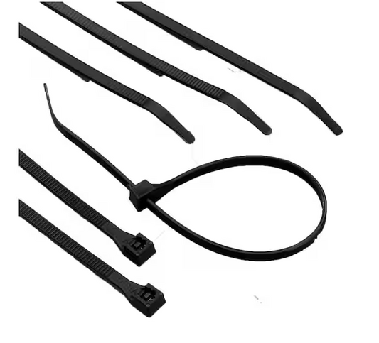 14 in. Black UV Resistant 75 Lb Tensil Strength Double Lock Cable Tie (100-Pack) - 9295875