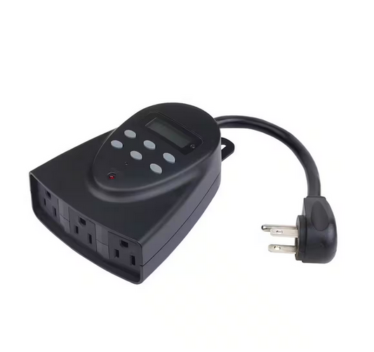 Weekly Digital Timer, 3-Outlet, Black