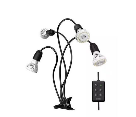 Full Spectrum Gooseneck Clip 40-Watt, 4000-Lumen Black Plant LED Grow Light, 4000K - 91012295412