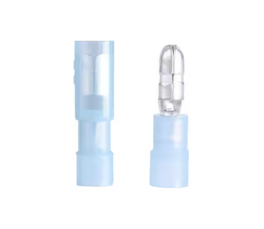 16-14 AWG 0.156 in. Tab Snap Connector Butt Splice 5 Female and 5 Male, Blue (10-Pack) - 9691921