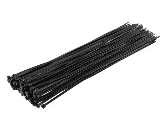 14 in. Cable Zip Tie 50 lbs. Multi-Purpose Self-Locking Black (300-Pack) - 91009513735