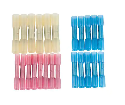 22-10 AWG Butt Splice Heat Shrink, Assortment (24-Pack) - 91001349163