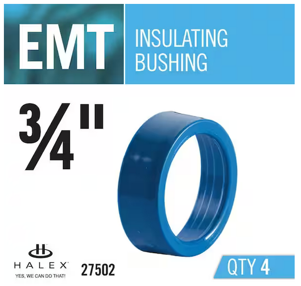 3/4 in. Electrical Metallic Tube (EMT) Insulating Bushing (4-Pack) - 9287381