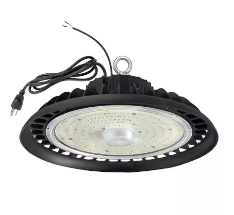 12 in. 600-Watt Equivalent Integrated LED Black Dimmable 0-10-Volt High Bay Light 5000K, IP65 - 91010104070