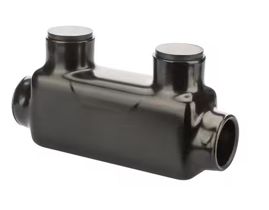 600 MCM - 6 AWG Bagged Insulated In-Line Splice, Black - 91002823840