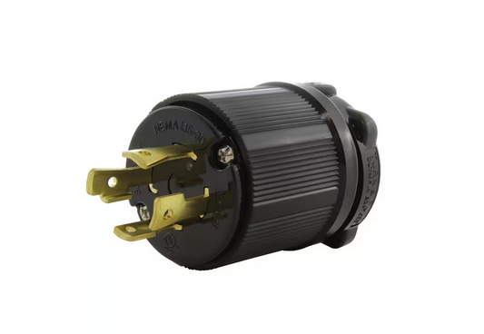 NEMA L15-30P 3-Phase 30 Amp 250V 4-Prong Locking Male Plug with UL, C-UL Approval - 91005164531