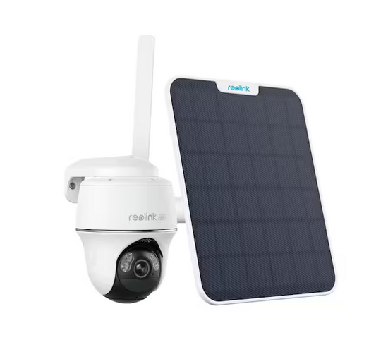 Go Series Solar Powered 4G LTE Outdoor 4K PT Wireless Home Security Camera, Smart Animal Detect, 64GB Local Storage - 91010626819