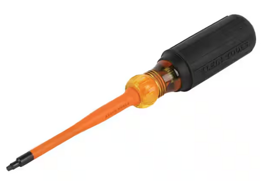 #1 Square, 4 in. Round Shank Slim-Tip 1000-Volt Insulated Screwdriver - 91011004924