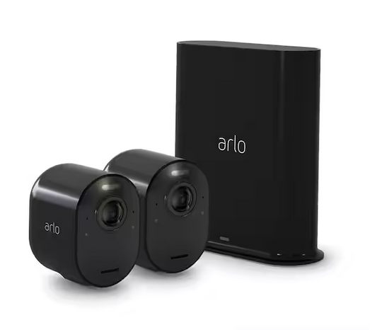 Ultra 2 Spotlight Camera - Wireless Security, 4K Video & HDR, Color Night Vision, 2-Way Audio, 2 Pack, Black