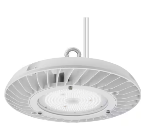 Contractor Select JEBL 1.31 ft. 400-Watt Equivalent Integrated LED Dimmable White High Bay Light Fixture, 5000K - 91003421897