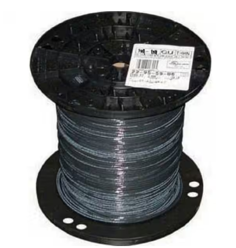 2,500 ft. 12 Black Stranded CU THHN Wire