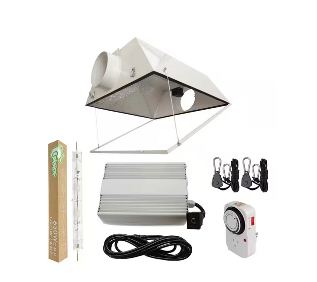 630-Watt DE CMH Ceramic Metal Halide Grow Light System with Double Ended Large Air Cooled Reflector