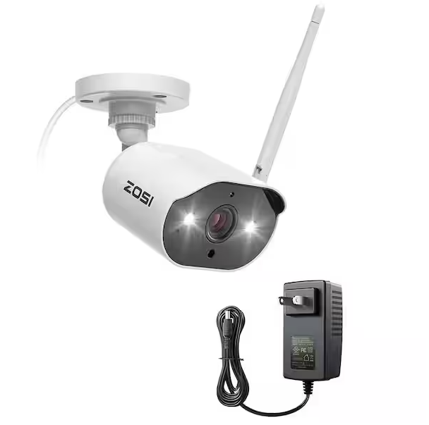 ZG3023A 3MP Add-on Wireless Home Security Camera, Only Work with NVR Model ZR08JP ZR08LL, White - 91009612806