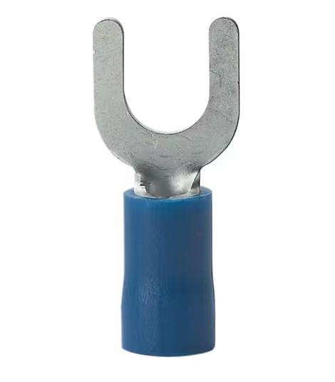 16, 14 AWG 4-6 Stud Size Blue Vinyl-Insulated Spade Terminals (75-Pack) - 9412866