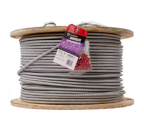 12/2 x 1,000 ft. Stranded CU MC (Metal Clad) Armorlite Cable - 91001466148