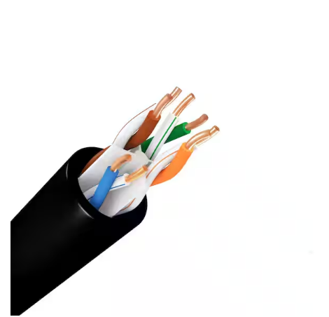 100 ft. Black 23/4 Solid Copper Cat6e CMP (Plenum) Bulk Data Cable - 91010094906