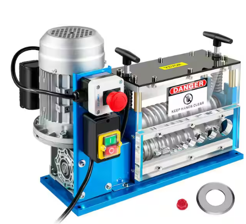 Electric Cable Stripping Machine 370-Watt 0.06 in. to 0.15 in. Automatic Wire Stripper with 11 Channels 10 Blades - 91009754103