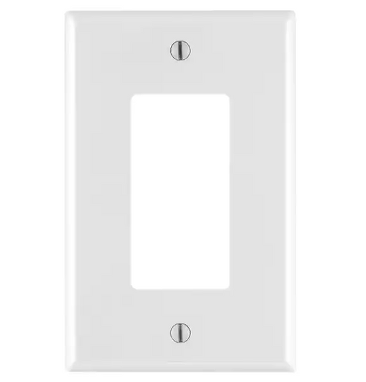 Decora 1-Gang Midway Nylon Wall Plate - White - 9162677