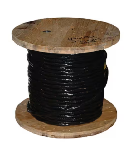 1,000 ft. 2/0 Black Stranded AL USE-2 Cable - 91000497850