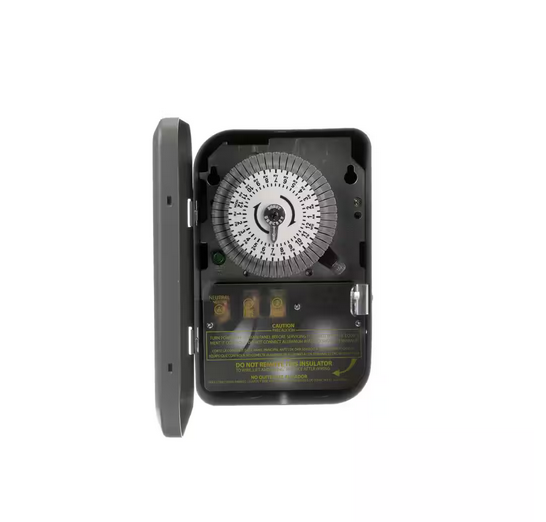 40-Amp 120-Volt SPST 24-Hour Mechanical Time Switch with Metal Indoor Enclosure