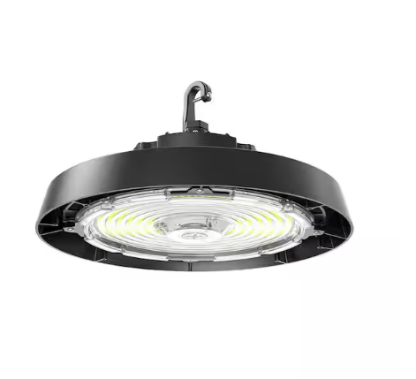 400-Watt Equivalent 11 in. Round Integrated LED Black High Bay Light 8100-15000 Lumens Adjustable CCT 120-277v - 91010046272