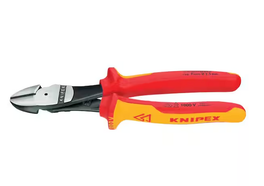 Heavy Duty Forged Steel 8 in. High Leverage Diagonal Cutters with 64 HRC Cutting Edge and 1,000-Volt Insulation
