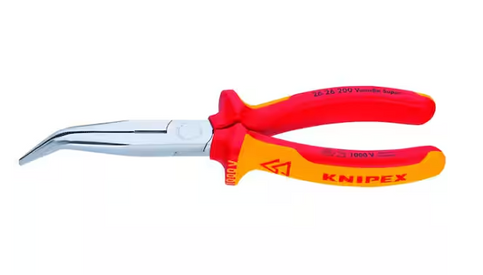 8 in. 1,000-Volt Insulated Angled Long Nose Pliers with Cutter - 91001302239