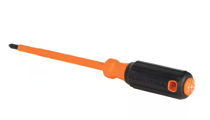 Insulated Screwdriver, #2 Phillips Tip, 6 in. Round Shank - 91008811245