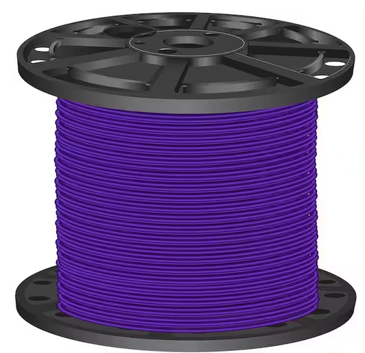 2,500 ft. 10 Purple Stranded CU THHN Wire