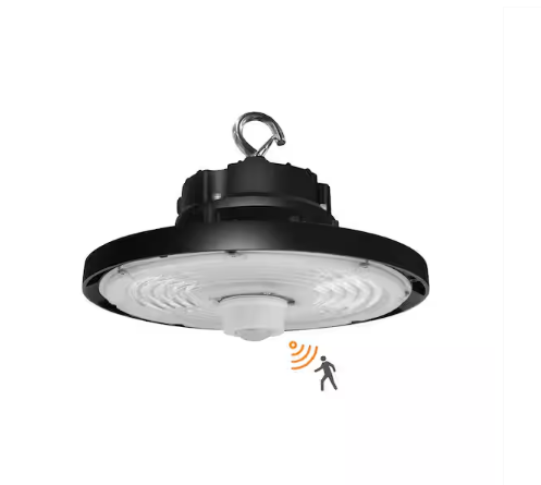 12.6 in. 150/200/240-Watt Selectable Dimmable Integrated LED UFO High Bay Light with Motion Sensor, Preinstalled Hook - 91009754181