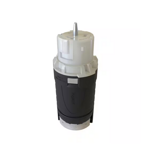 Pass and Seymour TurnLok 50 A California Style 480-Volt 3-Pole 4-Wire Locking Connector, Black (1-Pack) - 91012191180