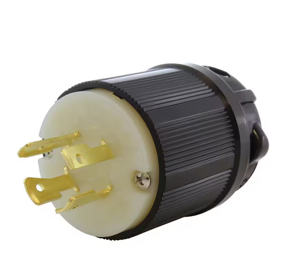 NEMA L16-20P 3-Phase 20 Amp 480-Volt 4-Prong Locking Male Black Plug with UL, C-UL Approval - 91009980227