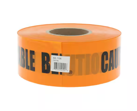 3 in. x 1,000 ft. Non-Detect Underground Caution Buried Fiber Optic Line, Orange - 91004147758