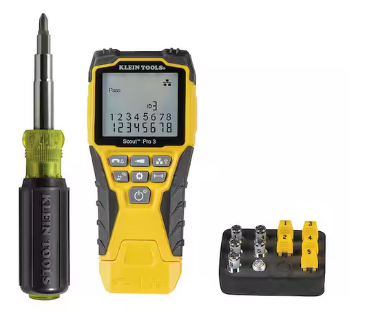 Scout Pro 3 Cable Tester and Multi-Bit Screwdriver Tool Set