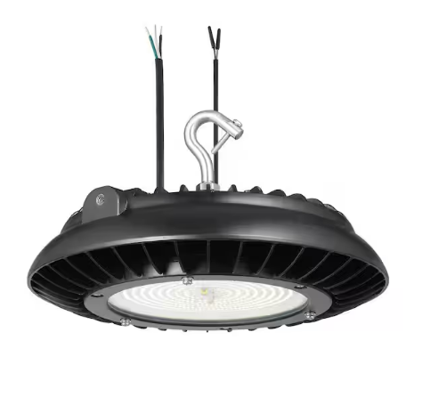 11 in. Round Integrated LED Black High Bay Light, 5000K