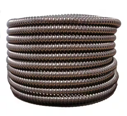 2 in. Dia x 100 ft. Black Flexible Corrugated PVC Non Split Tubing and Convoluted Wire Loom - 91004619005