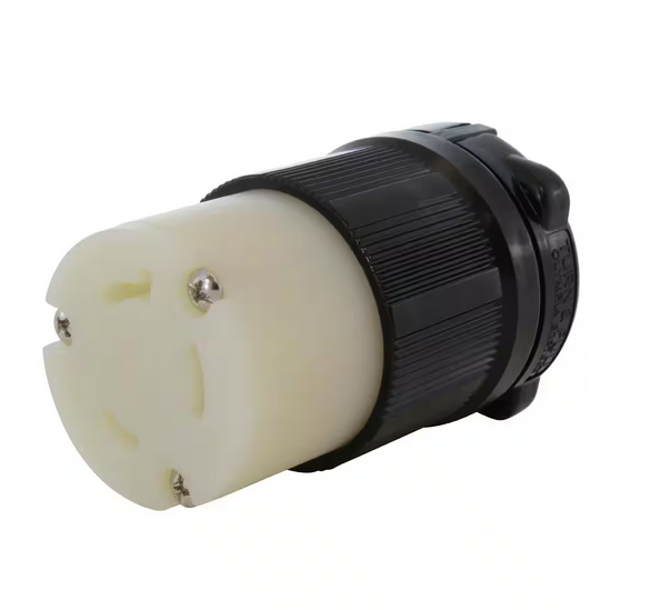 Nema L7-30R 30 Amp 277-Volt 3-Prong Locking Female Connector in Black with UL, C-UL Approval - 91007201823