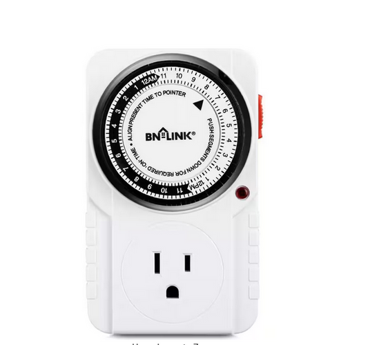 15 Amp 125-Volt 1440-Minutes Indoor Lighting Chronologic Timer with 3 Prong Plug - White - 91011685703
