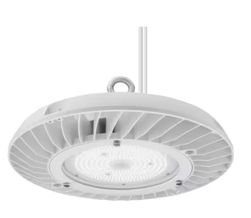 Contractor Select JEBL 1.31 ft. 400-Watt Equivalent Integrated LED Dimmable White High Bay Light Fixture, 4000K - 91003421895