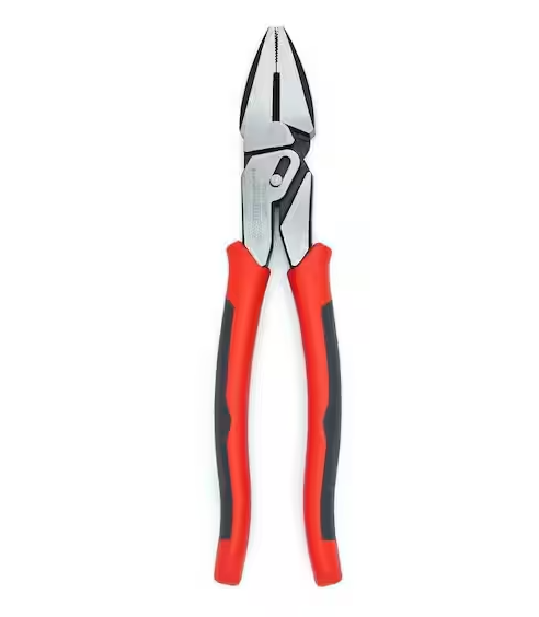 9 in. Pivot Action Dual Material Grip Lineman's Compound Action Pliers - 99664774