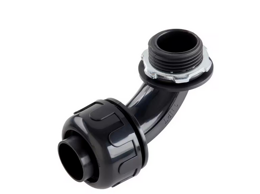 (20 Pack) 1-1/2 in. Dia. Black Liquid Tight Non Metallic Electrical PVC Conduit Elbow Fitting Connector - 91011866088