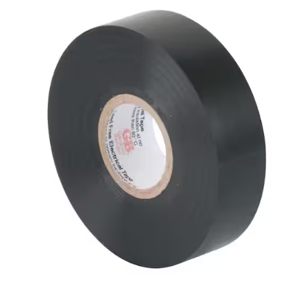 3/4 in. x 60 ft. Vinyl Electrical Tape, Black Sleeve (100-Case) - 91002423387