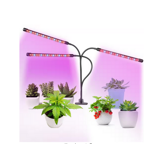 5-Heads 30-Watt Indoor Grow Light Full Spectrum in Red Blue Color Changing Light with Adjustable Tripod Stand (1-Pack) - 91006242899