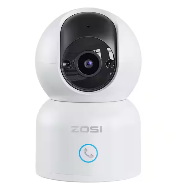 360-Degree PTZ Smart 3 MP 2K Wired Home Security Camera, 2.4/5GHz Baby and Pet Monitor, 1 Touch Call, 2-Way Audio - 91010304695