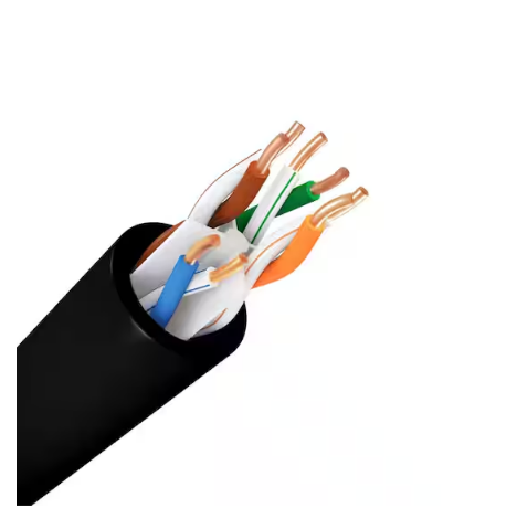 50 ft. Black 23/4 Solid Copper Cat6e CMR (Riser) Bulk Data Cable - 91010121041