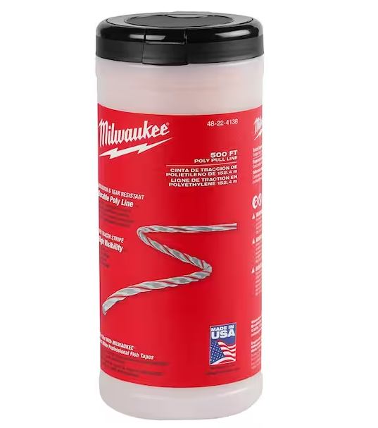 Poly Pull Line with Red Tracer 500 ft. - 91010354658 – All Electric ...