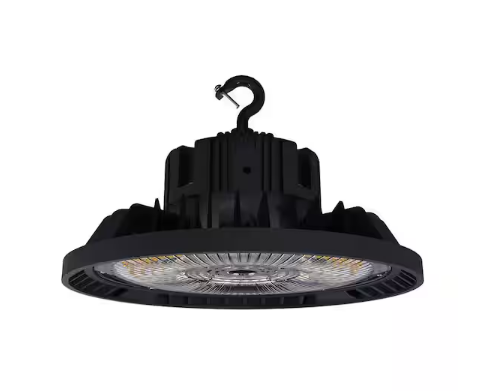 1 ft. Round 150-Watt Equivalent Integrated LED Dimmable Aluminum Alloy Black High Bay Light, 5000K - 91010570321