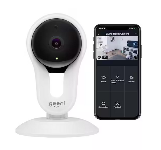 Aware 1080p HD Adjustable Mini Wi-Fi Standard Surveillance Camera with 2-Way Talk Motion Detection Works with Alexa - 91004483004