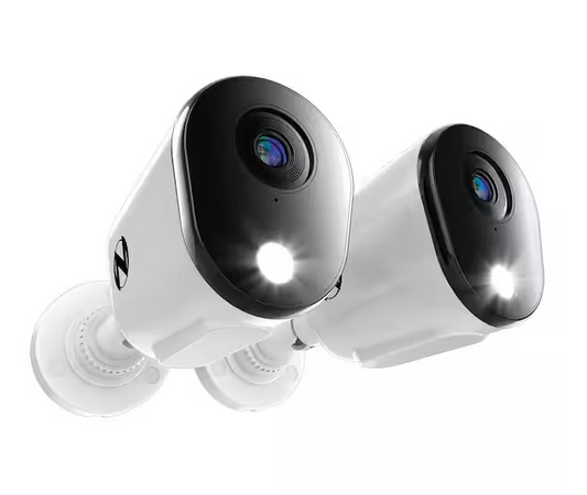 Add-On Wired 2K 2-Way Audio Deterrence Spotlight Cameras (2-Pack) - 91010268769